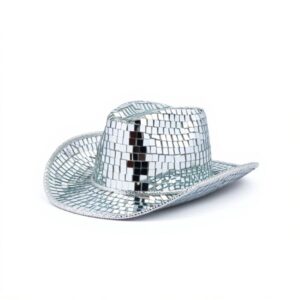 Shop Disco Ball Western Cowboy Hat Silver Mirrored Sparkly Cowgirl Hat (Women & Men, Large, Heavy)