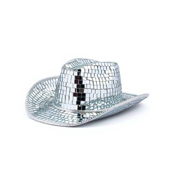 Shop Disco Ball Western Cowboy Hat Silver Mirrored Sparkly Cowgirl Hat (Women & Men, Large, Heavy)